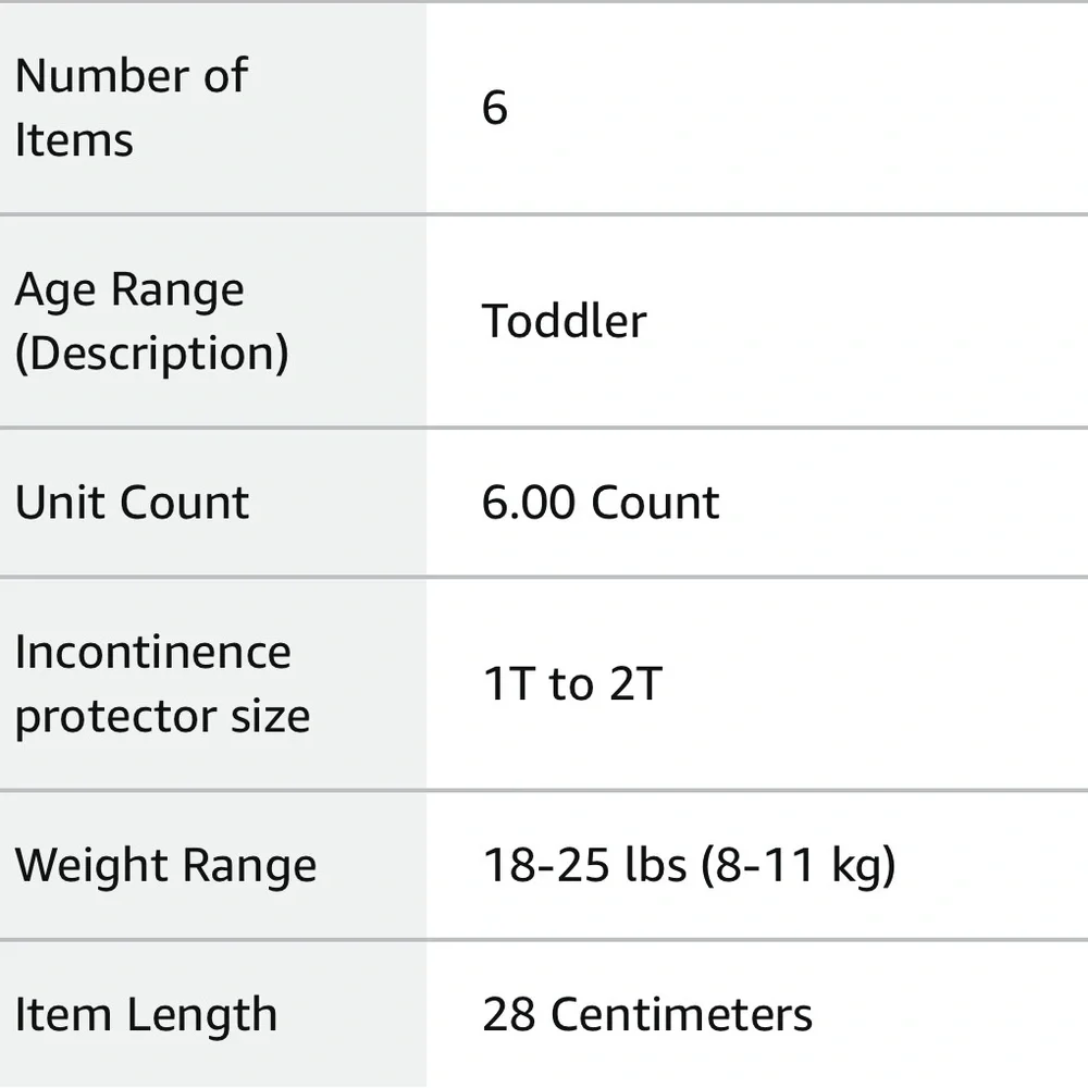 Colorful Kids Training Pants Set 6pc